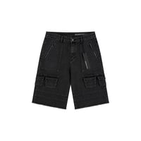 Image 1 of Rockstar Dark Grey Exxus Baggy Fit Denim Shorts