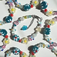 Image 3 of Aqua Flower Bracelet
