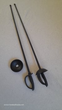 Image 2 of Pair of HEMA Training Sabre Rapier Swords - Polypropylene Fencing and Sparring Practice