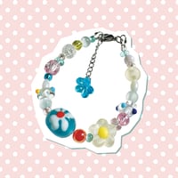 Image 1 of Aqua Flower Bracelet