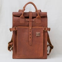 Image 1 of Roll Top Backpack midi in vintage brown