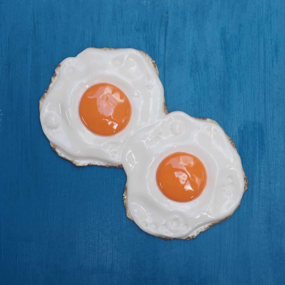 Image of Framed Porcelain Fried Eggs 032