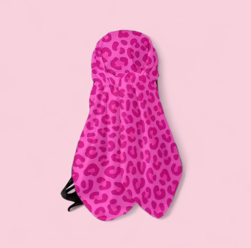 Image of Pink Leopard Print Scarf 