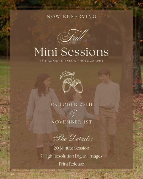 Image of 2026 Fall Mini Session - November 1st