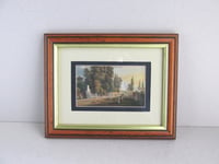 Image 1 of  London Bayswater Turnpike by Paul Sandby (b 1725), Small Vintage Art Print, Framed