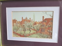 Image 3 of London Bedford Park by M. Trautschold 1882, Small Vintage Art Print, Framed