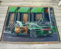 GOLDEN HOUR 💸 Porsche 911 ALD-993 Limited woven tapestry blanket