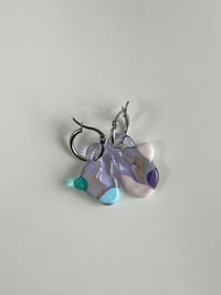 Image 3 of Upcycled Glass - Lavender / Pink / Blue Earrings