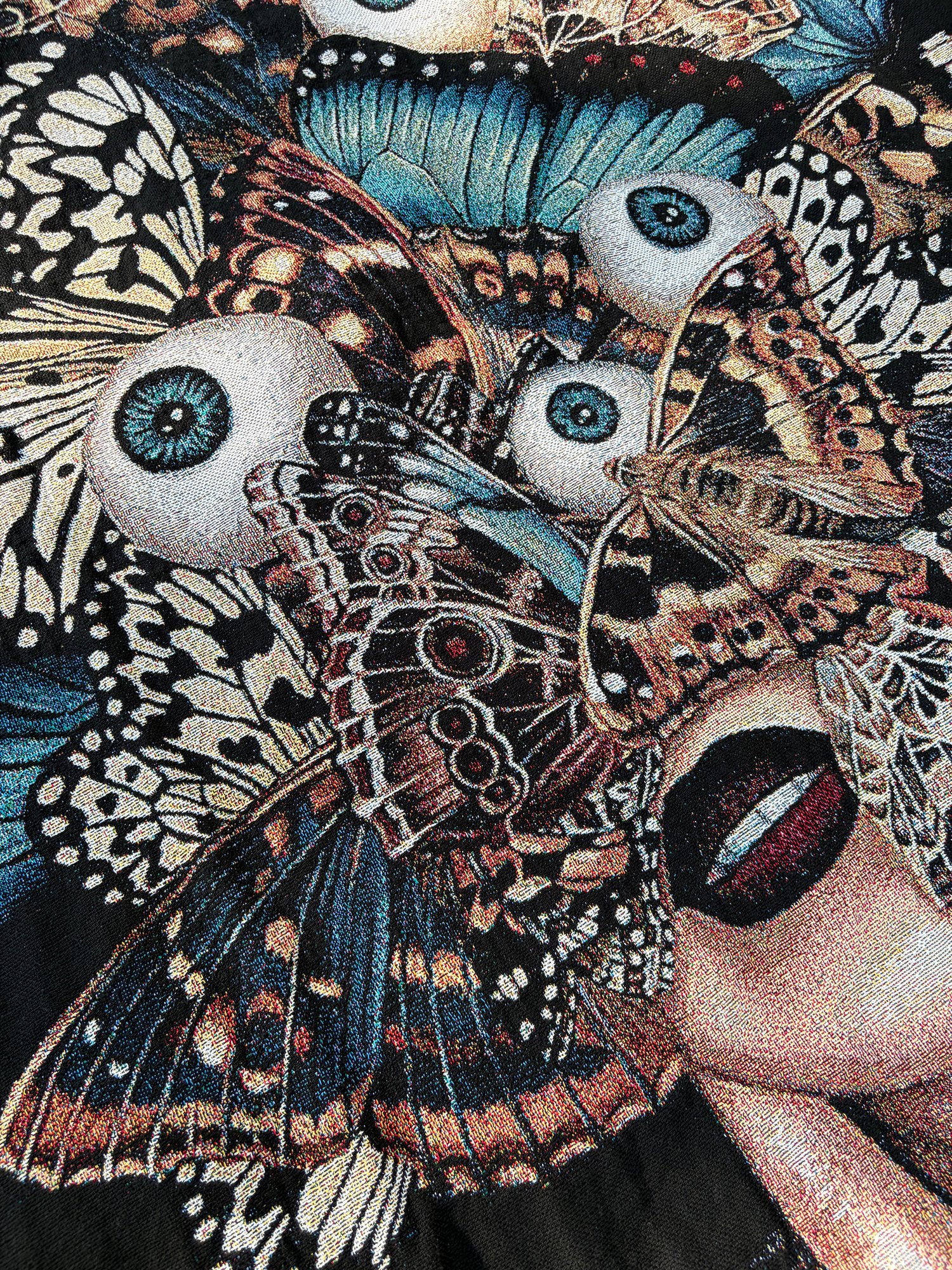 Image of 'The Burden of Thought' Woven Tapestry Blanket