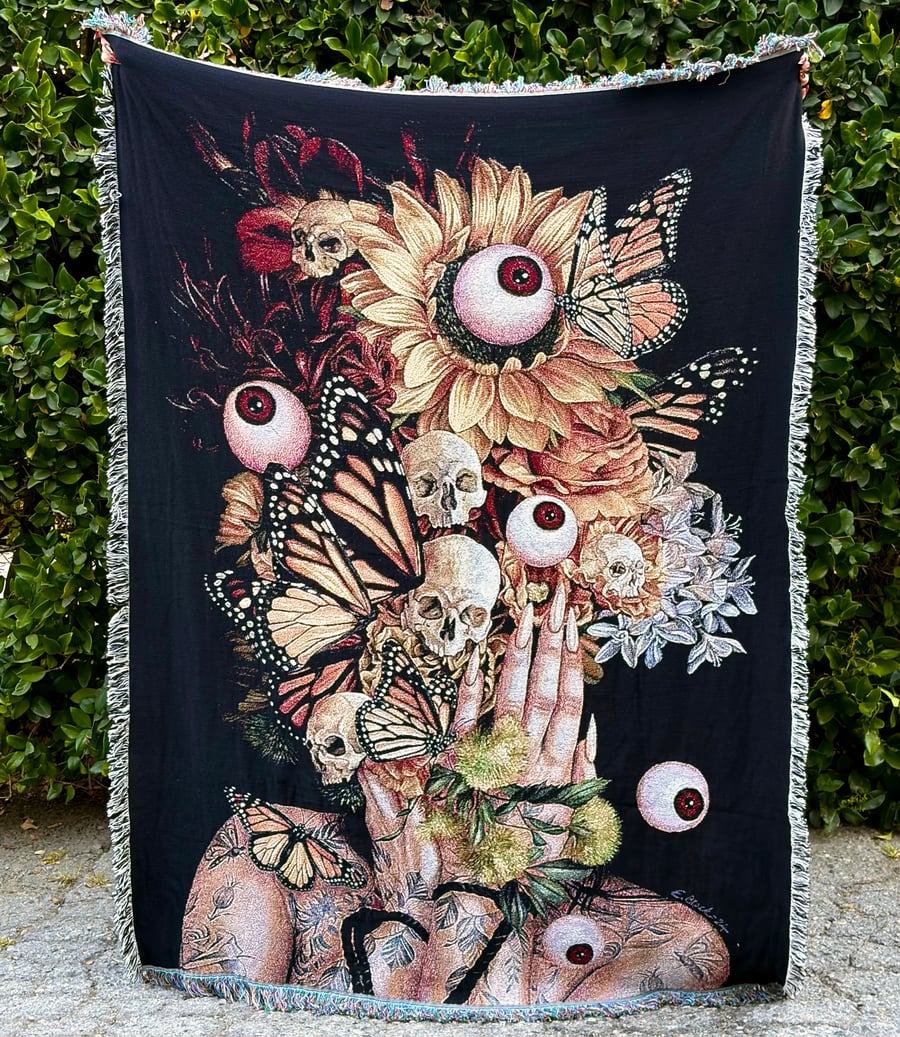 Image of 'Hold On To The Memory' Woven Tapestry Blanket
