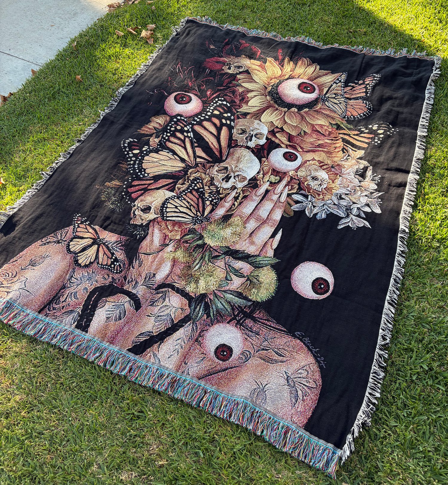 Image of 'Hold On To The Memory' Woven Tapestry Blanket