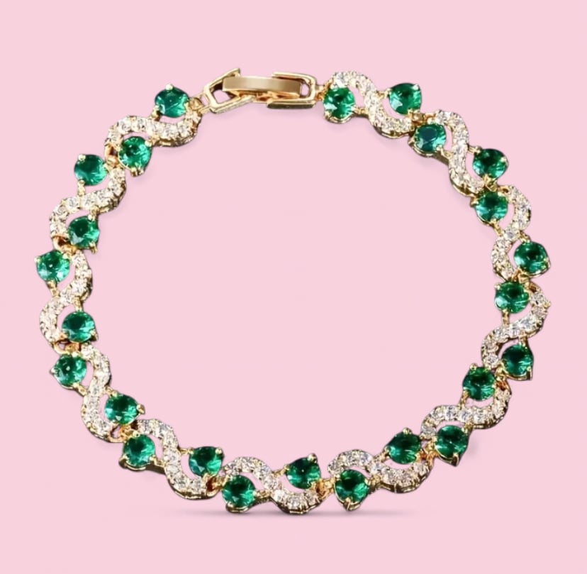 Image of Multicolored gemstone bracelet 