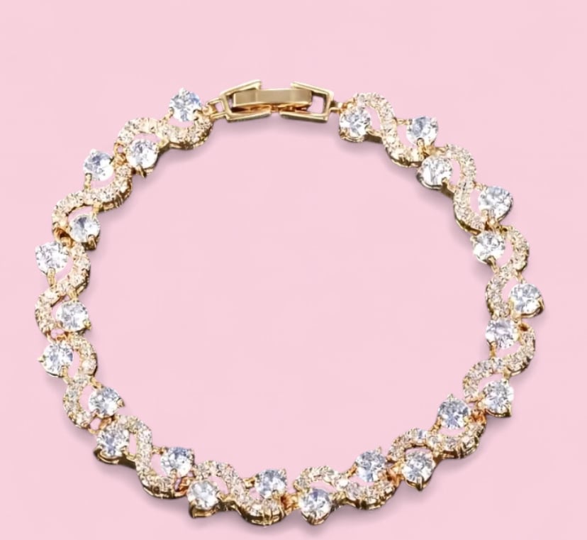 Image of Multicolored gemstone bracelet 