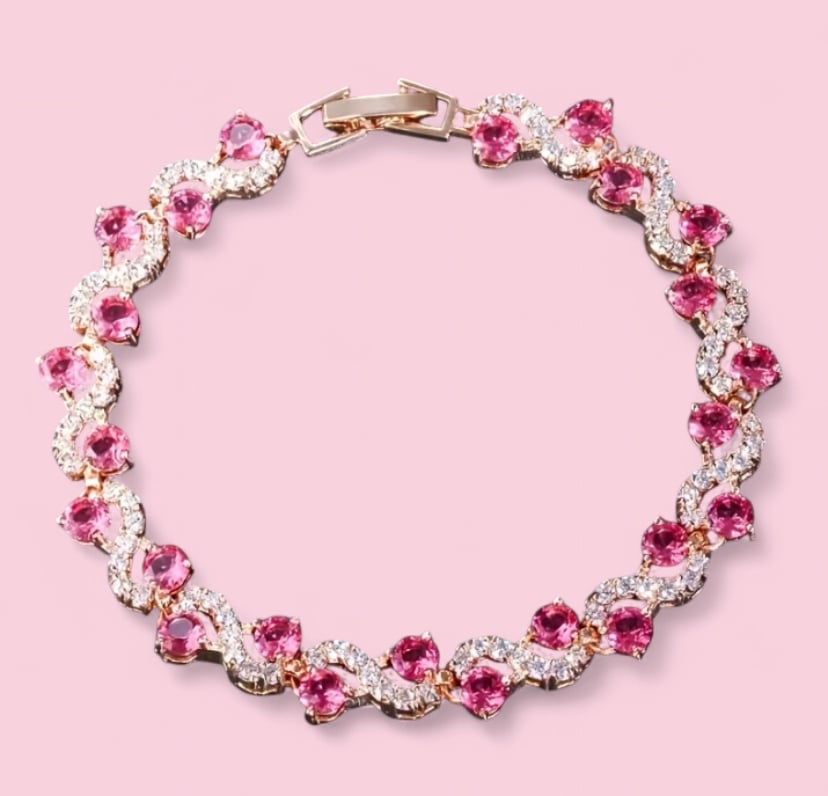 Image of Multicolored gemstone bracelet 