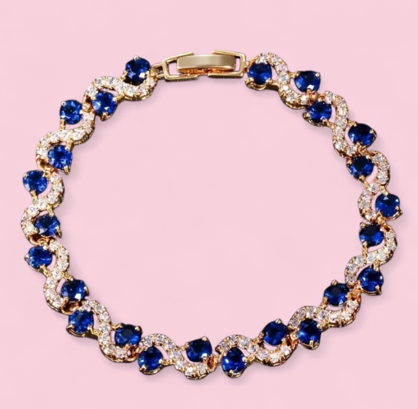 Image of Multicolored gemstone bracelet 