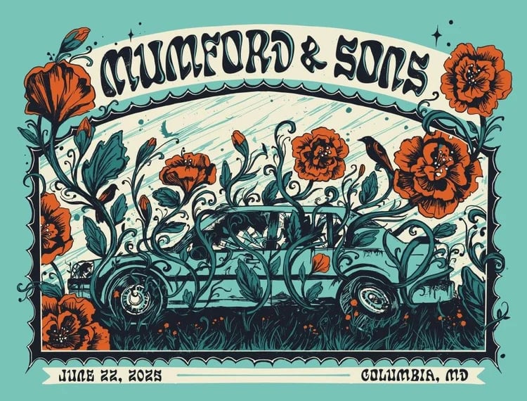 Image of  Mumford and Sons 6/22/25 Poster APs