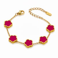 Pink Flower Meadow Bracelet