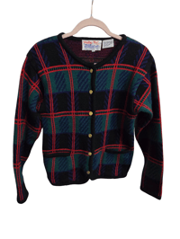 Image 1 of Tally-Ho Plaid Cardigan 