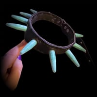 Image 4 of Flawed Cyber goth test tube vile spiked leather choker