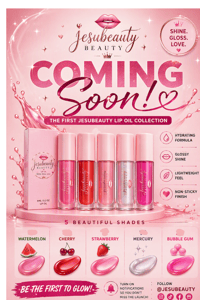 💖 JesuBeauty Lip Oil Collection 💖5 Delicious Flavors • High Shine • Hydrating Formula