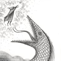 Image 3 of 'The Magician and the Serpent' Original Drawing