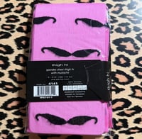 Image 3 of pink mustache thigh highs 