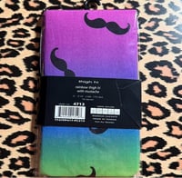 Image 3 of rainbow mustache thigh highs 