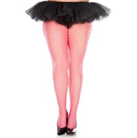 Image 3 of PLUS SIZE hot pink fishnets 