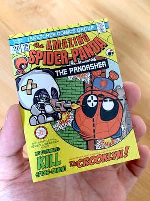 Image of "The Amazing Spider-Panda ft The Pandasher" Trading Card