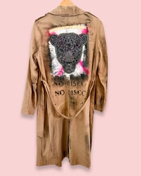 Image 2 of DISCO 🍒  ¥ UPCYCLED  ¥ UNISEX ¥ VINTAGE TRENCHCOAT ¥ IBIZA¥ HANDPAI...