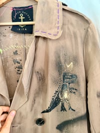 Image 6 of DISCO 🍒  ¥ UPCYCLED  ¥ UNISEX ¥ VINTAGE TRENCHCOAT ¥ IBIZA¥ HANDPAI...