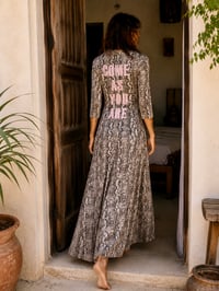 Image 1 of 🥥 IBIZA VINTAGE SNAKE PRINT COTTON MAXI DRESS 