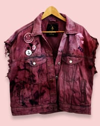Image 5 of 🪩 IBIZA VINTAGE UPCYCLED DENIM VEST • HAND-DYED 