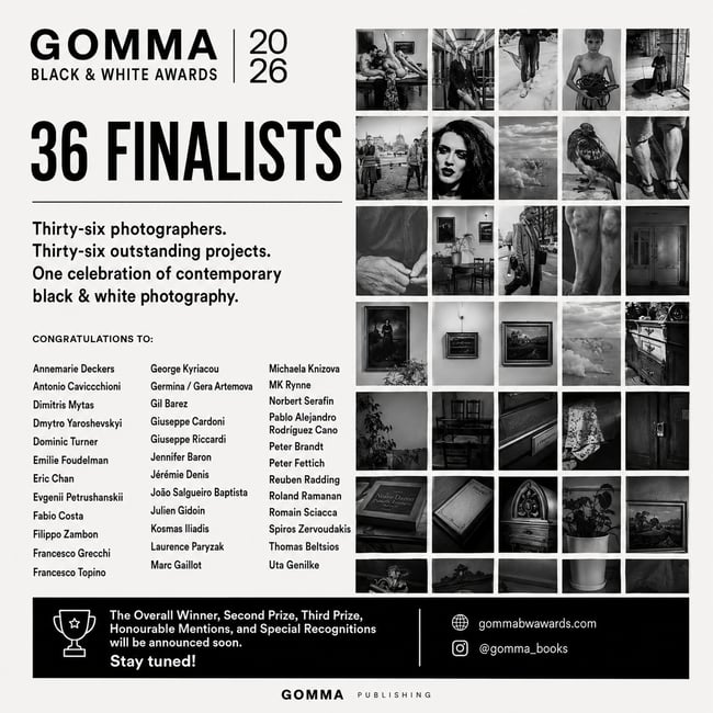 The 2026 Gomma Black and White Awards Book. PRE-ORDER