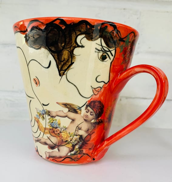 Image of Tall red mug