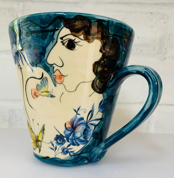 Image of Tall teal blue Mug