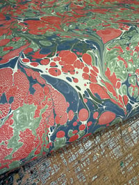 Image 2 of One of a kind hand marbled paper "Hibiscus" 