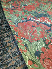 Image 3 of One of a kind hand marbled paper "Hibiscus" 