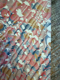 Image 5 of One of a kind hand marbled paper "Vinicunca" 