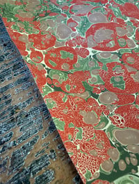 Image 5 of One of a kind hand marbled paper "Ardens" 