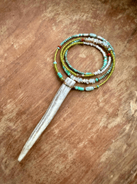 Image 2 of Beaded Antler necklace