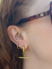 Image 2 of T-Bar Pendant Hoops