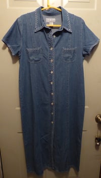 Image 1 of Denim Dress Button Down Size L