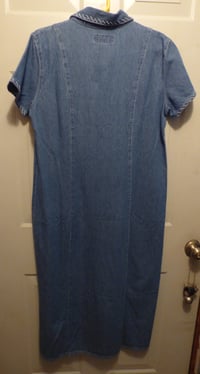 Image 2 of Denim Dress Button Down Size L