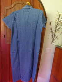 Image 4 of Denim Dress Button Down Size L