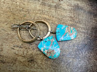 Image 3 of Peaces of Luanda * Sediment Jasper brass earrings / n48
