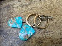 Image 1 of Peaces of Luanda * Sediment Jasper brass earrings / n48