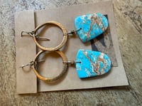 Image 4 of Peaces of Luanda * Sediment Jasper brass earrings / n48