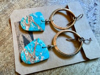 Image 5 of Peaces of Luanda * Sediment Jasper brass earrings / n48