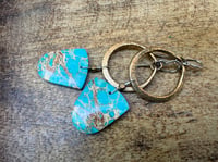 Image 13 of Peaces of Luanda * Sediment Jasper brass earrings / n48